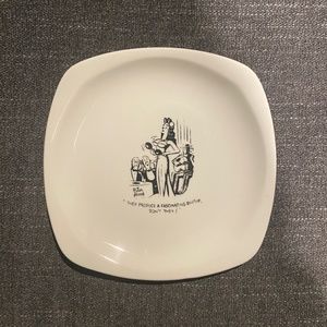 Paden City Pottery by Bernad Peter Arno New Yorker Cartoonist Plate